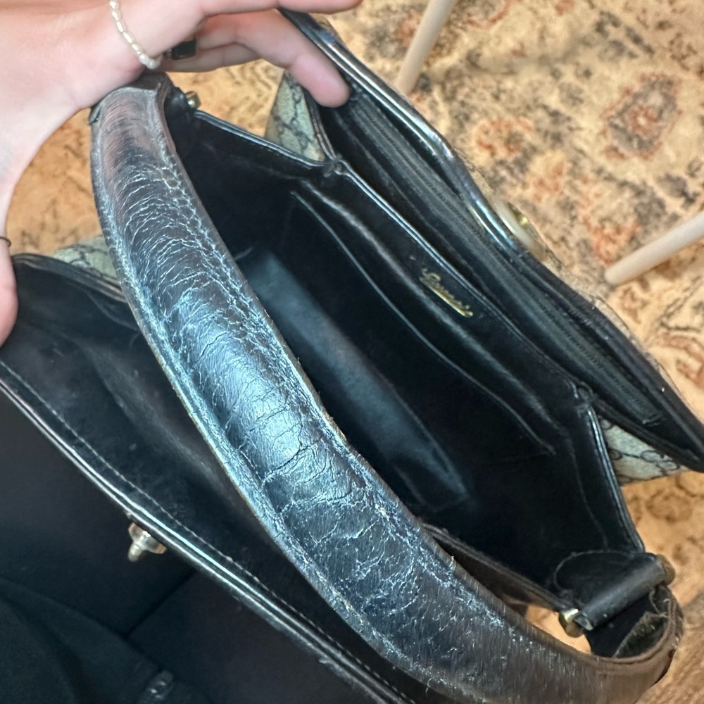 Gucci Monogram Blue and Black Shoulder Bag - Picture 11 of 11